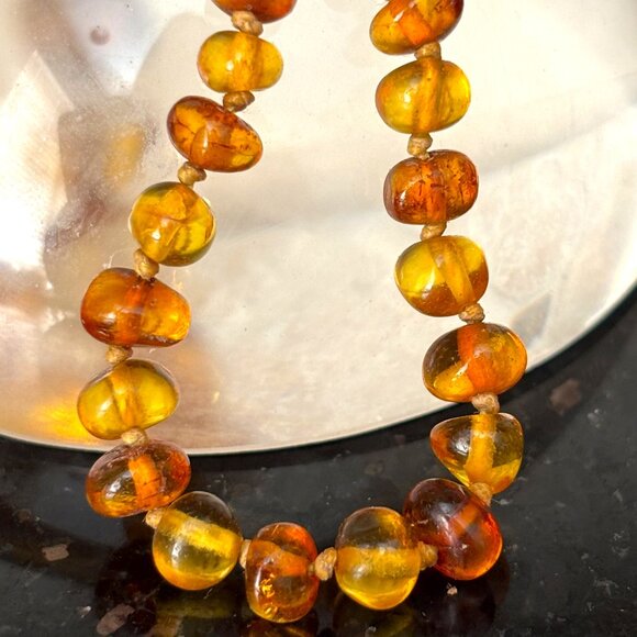 Jewelry - Authentic Baltic Amber Hand-Knotted Child's Necklace - 12"